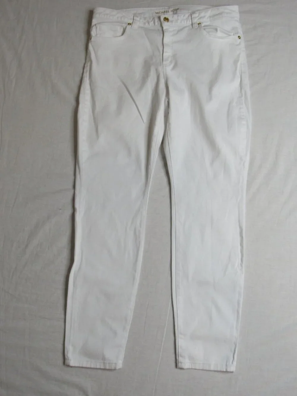 Michael Kors White Denim IZZY SKINNY Jeans 30